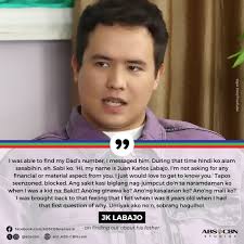 JK Labajo shares the story of his first encounter with his father.  #KapamilyaQuotes