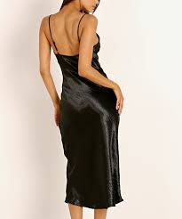 Lna Clothing Shine Slip Dress Black
