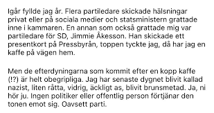 Jag har följt paula bielers politiska karriär sedan hon valdes in i riksdagen 2014 och jag önskar henne nu lycka till med sitt. Tim Bieler Eriksson 85 Eriksson Twitter
