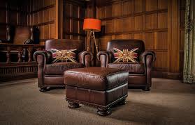The leather chair and the ottoman with the chromes frame are in great condition. F50 1121 Pair Of Tetrad Stornoway French Antique Cigar Brown Leather Club Chairs Stool Folio 50 Stourport Antique Furniture