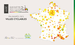 Die strecke beinhaltet 5 bergankünfte (la planche des belles filles, tourmalet, foix prat d'albis. Barometre Velo Fub 2019 Voici Le Palmares Des Meilleures Villes Cyclables Francaises Weelz Fr
