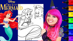 He was voiced by jason marin in the 1989 film, both edan gross and bradley pierce in the television series, parker goris in the prequel and. Coloring Ariel Flounder The Little Mermaid Coloring Page Prismacolor Markers Kimmi The Clown Youtube