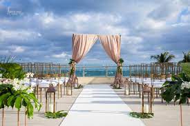 Dreamsrivieracancun Destinationwedding Ceremonydecor Greenery Pinkandgo Dreams Riviera Cancun Resort Destination Wedding Resort Destination Wedding Mexico