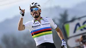 Julian alaphilippe is racing the 2019 uci world tour road bike season with the on this page you will informations specific to alaphilippe's 2020 frame size and geometry, it is for bike nerds Julian Alaphilippe Startet Bei Luttich Bastogne Luttich Mit Rad Im Regenbogen Desihn Eurosport