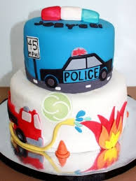 Birthday Cake On Fire Clipart Police Car And Fire Truck Themed 5th Birthday By Step0nmi On Cakecentral Com Police Birthday Cakes Birthday Cake Kids Firetruck Cake