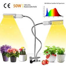 Amazon Com 50w Led Grow Light Growstar Sunlike Full Spectrum Grow Lamp Dual Head 360 Degree Gooseneck Pl Led Plant Lights Grow Lamps Grow Lights For Plants
