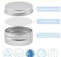 Custom Empty 30ml 50m 80ml 100ml 250ml 650ml Metal Aluminum Lip Balm Hand  Cream Candy Jar Body Butter Pomade Hair Wax Spice Cosmetic Candle Jars ...