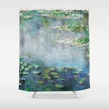 1906 Waterlilies Oil On Canvas Claude Monet Shower Curtain Painting Shower Monet Water Lilies Shower Curtain