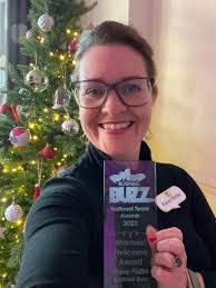 One final post for today… I was really pleased to be presented with this  award at Bedford Buzz today. I remember how nervous I was when I first  started networking so I