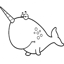 Baby unicorn mariola budek coloring page printable adult | etsy. Big Fat Narwhal Coloring Page Netart
