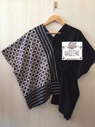 Blus motif tenun gerimis : Pin Di Lurik Tenun