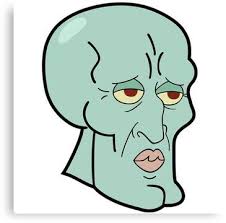 Handsome Squidward Meme Reaction Face Canvas Print By Kingzel In 2020 Canvas Prints Squidward Meme Reaction Face