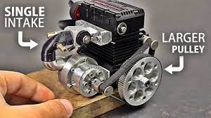 0 6psi 90 000rpm Supercharger On Mini 2 Cylinder Four Stroke Engine In 2021 Four Stroke Engine Supercharger Engineering