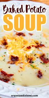 This Baked Potato Soup Recipe Is A Delicious Hearty And A Great Way To Use Up Potatoes This Recipe Creates A Tasty Trea In 2020 Recipes Baked Potato Soup Potato Soup