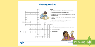 Adding different types of literary devices to your writing can take it to the next level. Literary Devices Crossword Literature Reading Grades 3