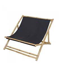 Chaise Longue Double Pliante Rayee Blanc Et Bleu Broste Copenhagen Wadiga Com