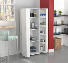 Inval 2 Door 4 Shelf Laminate Kitchen Storage Pantry Laricina White Walmart Com In 2020 Pantry Storage Cabinet White Kitchen Storage Cabinet Kitchen Cabinet Storage