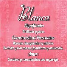 Significado Del Nombre Blanca Imagenes Con Frases Para Compartir En Facebook