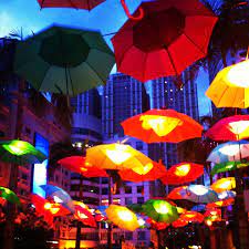Lovely Colorful Umbrella Lanterns At Eastwood Mall Quezon City Philippines Quezon City Manila Philippines Colorful Umbrellas