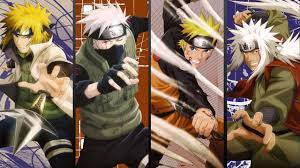 Naruto Uzumaki Kakashi Hatake Minato Namikaze And Jiraya In 2021 Naruto And Sasuke Wallpaper Naruto Wallpapers Naruto Characters Wallpaper