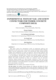This gpa calculator provides college students to calculate their grade point average or cumulative gpa (cgpa). Pdf Experimental Tests Of Nail And Screw Connectors For Timber Concrete Composite Deck Jalal Mushina Shatra Municipality Thi Qar Municipality Shatra Iraq Iaeme Publication Academia Edu