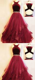 Burgundy Crop Top Prom Dress Girls Formal Party Gown By Ainiprom 137 81 Usd Crop Top Dress Prom Crop Top Prom Top Prom Dresses