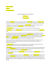 hospital agreement template