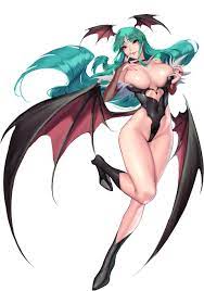 cianyo dark stalkers morrigan aensland breasts heels leotard wings |  #895997 | yande.re