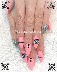 Nail Art Eye Candy Winky Eyes Nail Art Eye Nail Art Sculpted Gel Nails Nail Art