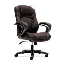 The computer chair uses a highly breathable mesh back to make you feel comfortable. Hon Managerial Office Chair High Back Computer Desk Chair With Loop Arms Brown Vl402