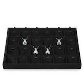 Yinbeini Plateau De Présentation De Bijoux En Velours Blanc Pour Bagues,  Boucles D'oreilles, Bracelets, Pendentifs, Colliers, Comptoir, Organisateur