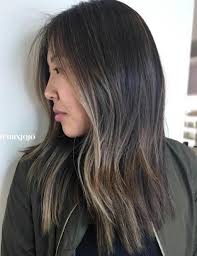 Asian Hairstyle With Partial Ash Highlights Partial Balayage Balayage Hair Short Hair Balayage