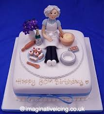 Grandmother Birthday 70th Birthday Cake Ideas For Grandma Imaginative Icing Granny Baker Birthday Cake Tortas Para Abuelitas Pasteles De Fondant Queques Decorados