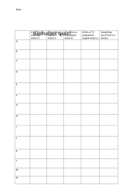 Sign up to the buzzfeed quizzes n. Alphabet Categories Quiz Worksheet Teaching Resources