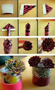 Grasp the ends and twist together. How To Make A Duct Tape Rose Very Easy Very Simple And It Makes A Very Cute Gift Duct Tape Crafts Duct Tape Rose Duct Tape Jewelry