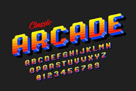 Retro Style Arcade Games Font 80s Video Game Alphabet Letters And Numbers Ad Games Font Arcade Retro S In 2020 Game Font Video Game Font Video Game Logos