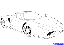 Your sketch should look like this. How To Draw A Ferrari Step By Step Cars Draw Cars Online Transportation Free Online Drawing Tutorial Adde Car Drawings Car Drawing Easy Cool Car Drawings