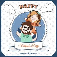 Hoje é considerado dia dos pais. Desenho Do Cartao Do Dia Dos Pais Com Sua Filha Linda Vetor Gratis