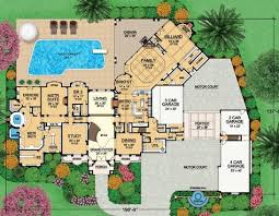 House Plan 5445 00230 Luxury Plan 14 727 Square Feet 8 Bedrooms 10 Bathrooms Luxury House Floor Plans Country Style House Plans Luxury House Plans