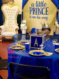 Royal Prince Baby Shower Party Ideas Photo 12 Of 17 Royal Prince Baby Shower Royal Prince Baby Shower Centerpieces Prince Baby Shower Decorations