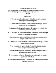 Proceso estrategico mintzberg pdf download. Pdf Safari A La Estrategia Una Visita Guiada Por La Jungla Del Management Estrategico Ismael Hernandez Academia Edu