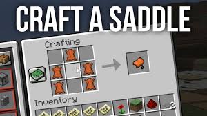 How To Unlock Craftable Saddles In Minecraft Youtube