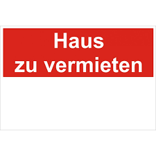 Wer ein haus zur miete bewohnt, muss jedoch damit rechnen, dass der mietzins steigen könnte: Schild Haus Zu Vermieten Das Verkaufsschild Einfach Selbst Gestalten