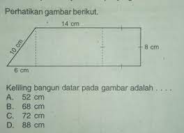 Feb 10, 2018 · keliling gabungan bangun datar pada gambar diatas adalah. Perhatikan Gambar Di Atas Keliling Bangun Datar Pada Gambar Adalah Brainly Co Id