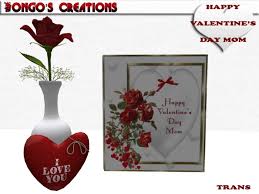 Share the best gifs now >>> Second Life Marketplace Bmc572 Happy Valentine S Day Mom Card With A Single Rose Love Heart
