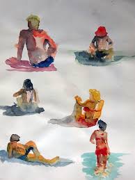 Petichet Ich Esse Also Bin Ich Kunstler Watercolor Art Watercolor Portraits Art Painting