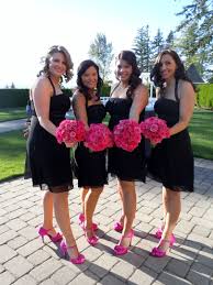 Hot Pink Roses Hot Shoes Alfred Angelo 7016s In Black Pink Bridesmaid Dresses Short Brides Maid Dresses Blue Light Pink Bridesmaid Dresses