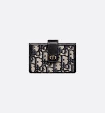 30 Montaigne 5 Gusset Card Holder Blue Dior Oblique Jacquard Products Dior Timeless Accessories Designer Wallets Dior
