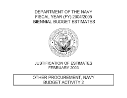Department Of The Navy Fiscal Year Fy 2004 2005 Biennial