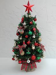 Tabletop Christmas Tree Miniature Tree Fully Decorated Tree Etsy Tabletop Christmas Tree Mini Christmas Tree Colorful Christmas Tree